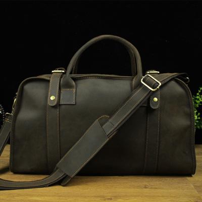 China Real Leather Duffel Bags Crazy Horse Leather Luggage Bag for Travel LB02 for sale