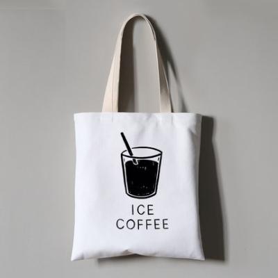 China In het groot de Douanedruk Logo Canvas Handbag For Women, Katoenen Schouder Tote Shopping Bag van de Manierschool Te koop