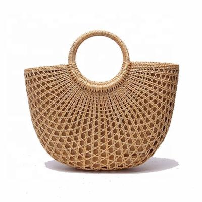 China Handgemachte Weinlese-Tote Bag Natural Bali Straw-Strand-Tasche für Frauen zu verkaufen