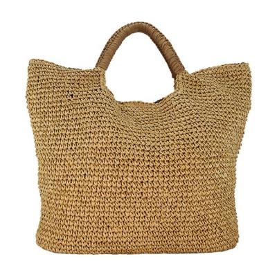 China Summer High Quality Large Handmade Fashion Women Beach Tote Straw Bag for sale