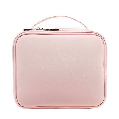 China Fashion Large Travel Reusable Waterproof Plain PU Leather Toiletry Makeup Brush Cosmetic Bag For Women for sale