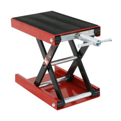 China Lift Tools 1100 Pound Wide Platform Motorcycle Scissor Jack Stand Motorcycle Center Crane Bikes for sale