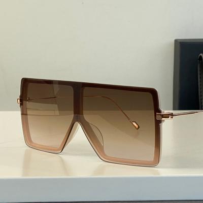 China Fashion Sunglasses Brand Designer Oversized Frame Sunshade Reflect Big Frame Sunglasses Women's Fashion Square for sale