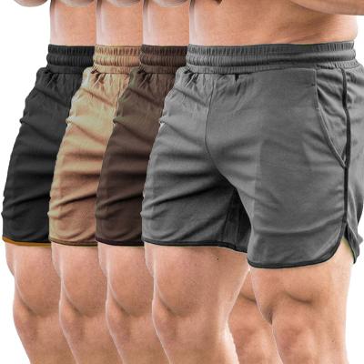 China Anti-Wrinkle Men Running Shorts Bodybuilding Muscle Training Sportswear Exercise Gym Shorts for sale