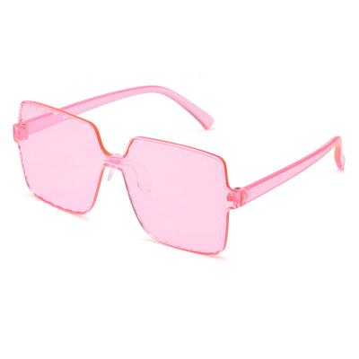 China 2019 fashion sunglasses made in china, wholesale funny light pink square kids fashion boys girls sunglasses uv400 glass frame big for sale