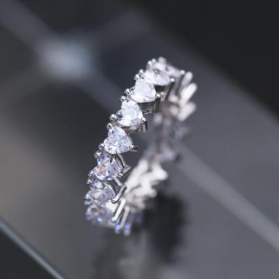 China CLASSIC fashion design fashion 925 sterling silver classic baguette diamond ring popular and new for women for sale