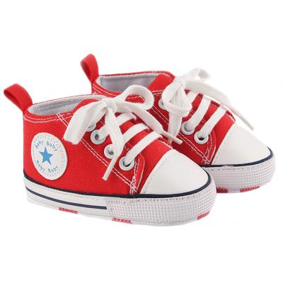 China Wholesale Deodorization High Quality Designer, ODM/OEM 0-2 Infant Walking Kids Newborn Canvas Shoes Boy And Girl Crib Shoes for sale