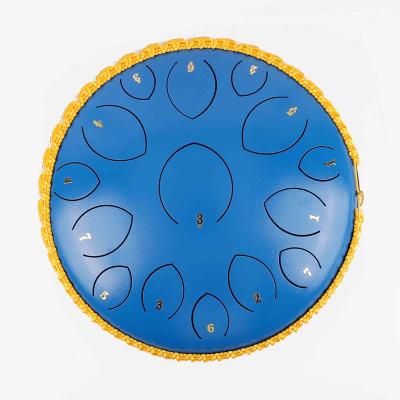 China Drum Toy Made In China High Performance Music Therapy 14 Tone Blue Tone 15 Inches Tank Handpan Drum Toy Drum Chunk Steel Tongue Drum for sale