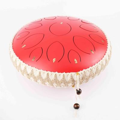 China Drum Toy Made In China High Cost Performance Red 14 Inch 15 Tone Handpan Tank Drum Toy Drum Bulk Steel Tongue Drum for sale