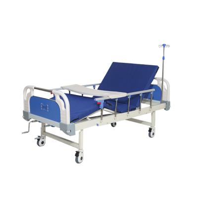 China Manual Easy Operate Factory Wholesale Hospital Bed 2 Wheeled Medical Bed Crank Hospital Bed for sale