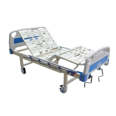 China Manual Easy Operate 2 Crank Wholesale Economical Medical Patient Clinic Manual Hospital Bed For Sick for sale