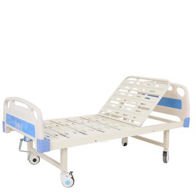 China Manual Easy Operate Wholesale ABS Bed Crank Hospital Equipment Head Manual 1 Mobile Hospital Bed Medical Bed for sale