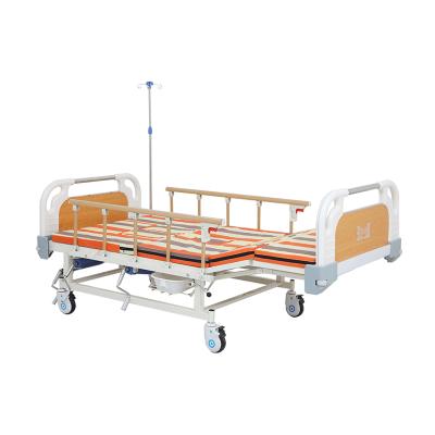 China Fine Quality Hospital Bed Medical Nursing Equipment With Side Rail Aluminum Manual Patient Bed for sale