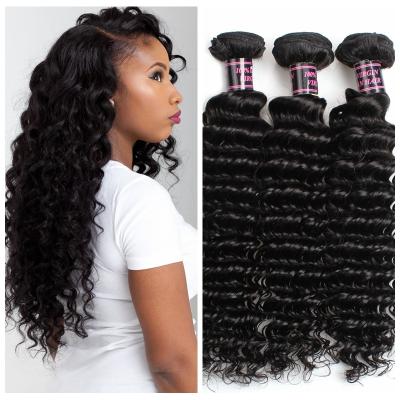 China 8A Deep Wave Brazilian Deep Wave Hair Bundles Ishow Hair Products Brazilian Deep Curly Deep Wave Hair for sale