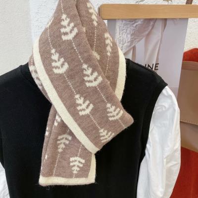 China Winter Scarf High Quality Double Sided Fashion Printed Scarf Women Knitted Shawl Warmth And Thick Decorative Scarf for sale