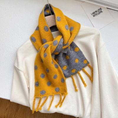 China Polka Dot Decoration Fashion Scarf Shawl Ladies Scarf Autumn And Winter Neck Protection Winter Scarf Set For Women for sale