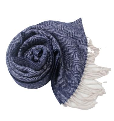 China New Design Party Denim High Quality Inner Mongolian Blue Herringbone Cashmere Scarf Casual Wild for sale