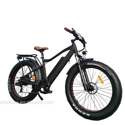 China Aluminum Alloy 48V 750W Fat Tire Motor MTB Electric Bicycle Mountainbike 26Inch Rear Suspension Fork Electric Bicycle for sale