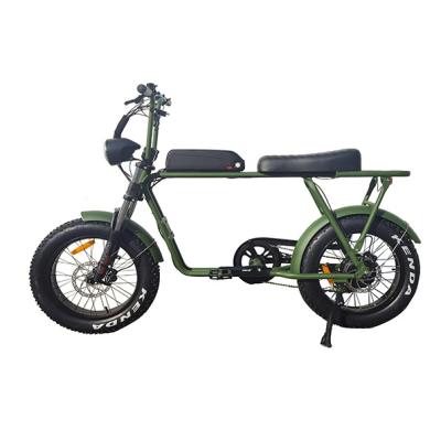 China Retro aluminum alloy adult men style 20 inch 73 tire fat electric bicycle ebike 500w rear motor for sale