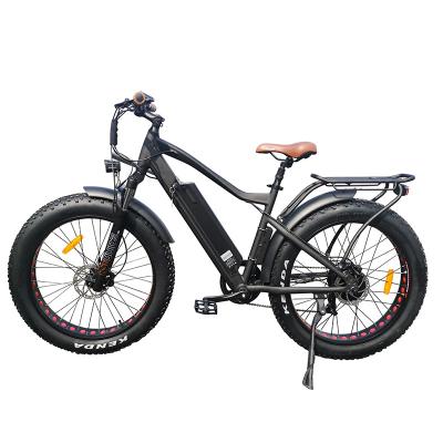 China Aluminum alloy MTB adult electric bicycle fat tire step over mountain ebike 48V 750W lithium battery with disc brakes for sale