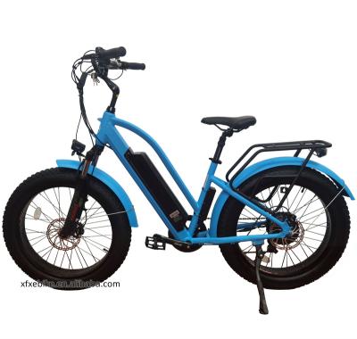 China City Ebike 48V 500W Beach Cruiser 2 Seat Fat Bike Electric Bicycle Aluminum Alloy Color Customization 24Inch Step for sale