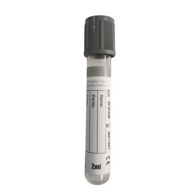 China Grey Cap Anticoagulation Vacuum Glucose Blood Tube 1ml - 10ml for sale