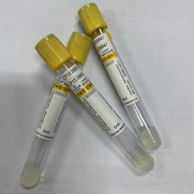 China 1ml - 8ml Tube Gel Clot Activator Tube Yellow Cap Serum Specimen for sale