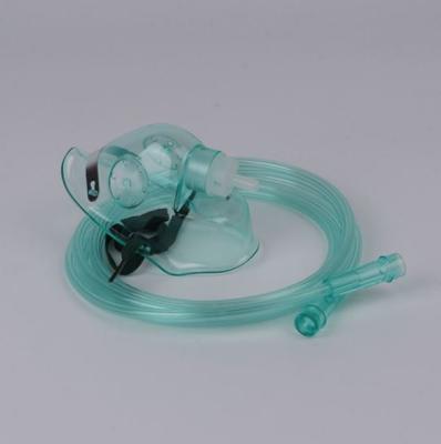 중국 Medical PVC Disposable Oxygen Mask Simple Portable Green 판매용