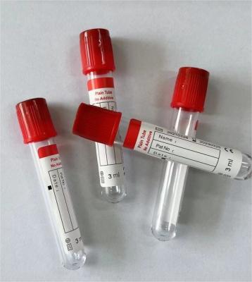 China Plain Vacuum Blood Collection Tube PET for laboratory,1ml-10ml,The inner tube wall is very smooth, which can effectively prevent the blood cells attached tothe tube wall for sale