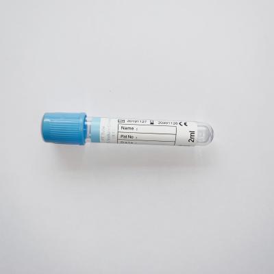 China Medical PT Tubes 6ml 13*100mm  Glass Blue Cap Blood Collection Vials for sale