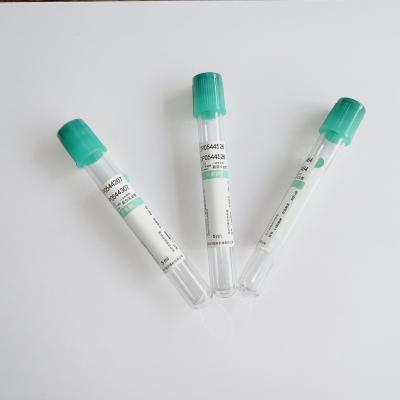 China PET Glass Li Na Sodium Heparin Green Top Tube High Stability Easy To Use for sale