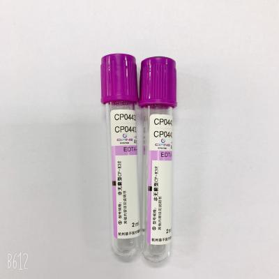 China Whole Blood EDTA Tube Purple Cap For Blood Grouping And Immunological Test for sale