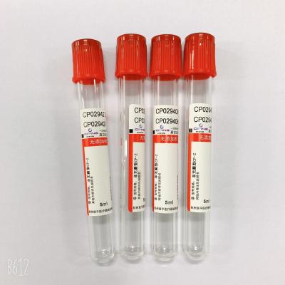 China Plastic Glass Red Top Blood Tube Heparin Blood Collection Test Tubes With Clot Activator for sale