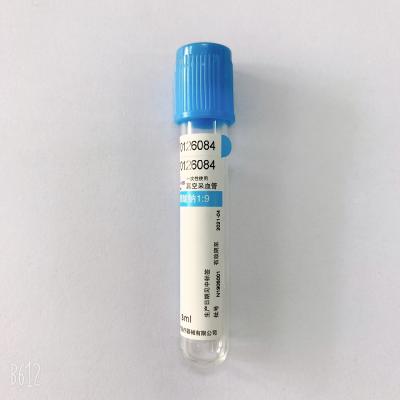 China Blue Cap Plasma Blood Sample Collection Tubes Non Toxic  Pyrogen Free for sale