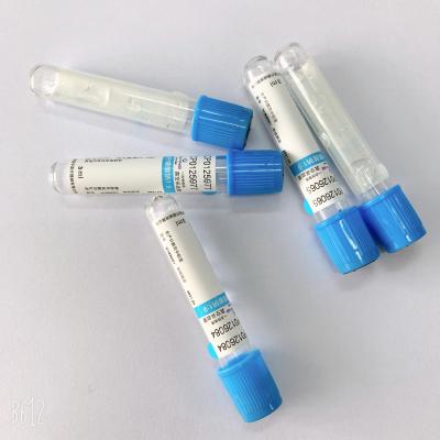 China Light Blue PT Tubes vacuum blood colletion tube 1ML-6ML Colors And Tests For Phlebotomy for sale