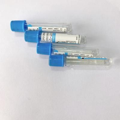 China Glass PET  Lithium Heparin Tube  Plasma Sodium Citrate Blood Tube 6ml for sale