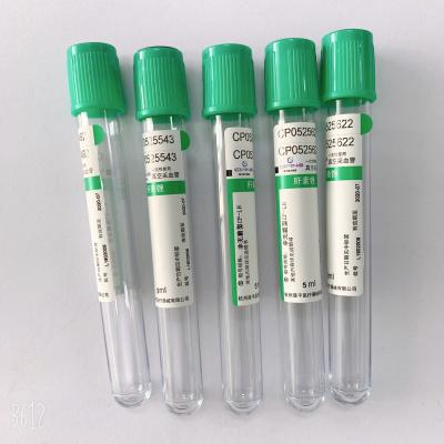 China Consumable 	Lithium Heparin Tube High Compatibility With Serum Index for sale