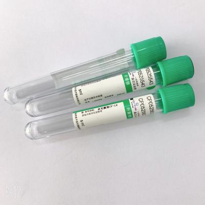 Cina Metropolitana sterile eliminabile del sangue del cappuccio di verde del sodio dell'eparina del gel della metropolitana dell'eparina del litio in vendita