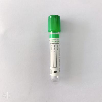 China Customized Lithium Heparin Tube With Rubber Stopper Leakage Proof for sale