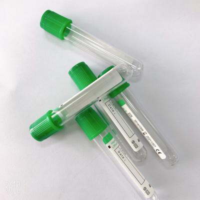 China Green Cap Lithium Heparin Tube  Sample Collection And Anticoagulation for sale