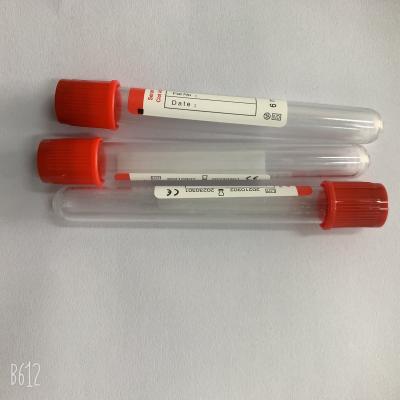 China Disposable Venous 16*100 Red Top Serum Tubes Without Needle for sale