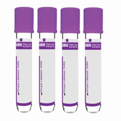 China 2ml Purple Top Vacuum Blood Collection EDTA Tube K3 Coagulation Tests for sale