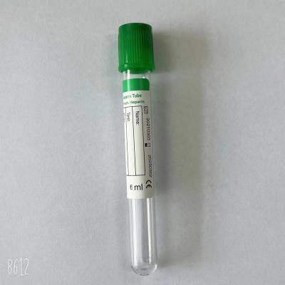 China Evacuated Heparin Blood Collection Tubes For Chemistry Plasma Determinations for sale