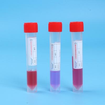 China Inactivated Disposable Virus Sampling Tube Medical Transport Red for sale