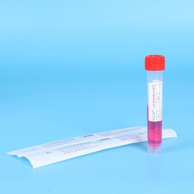 China Red DNA Oral Nasal  Virus Sampling Tube Medical PP Material for sale