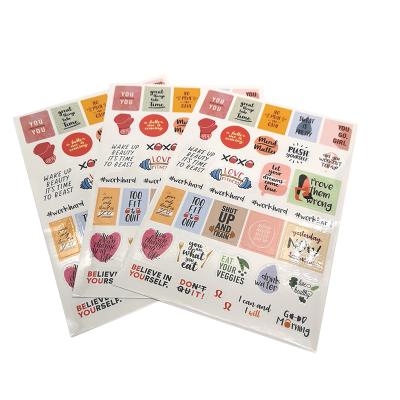 China Waterproof+Eco-friendly Self Adhesive Glossy Vinyl Waterproof Kiss Cut Sticker Sheet Printing Custom for sale