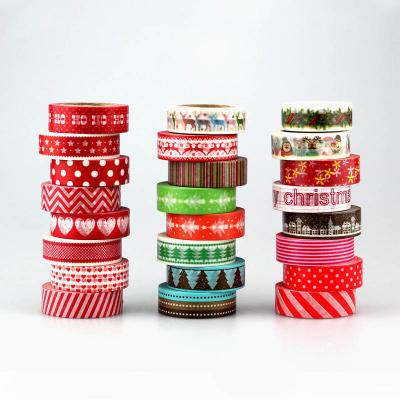 China Waterproof Christmas Washi Tape Kawaii, Foil Christmas Washi Tape Custom for sale