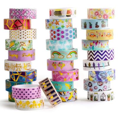 China Kawaii Stationery Waterproof Adhesive Washi Sticker Tape Package Custom for sale