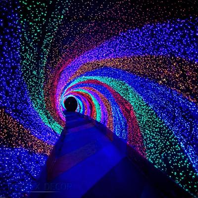 China Large Time Tunnel Arcade Lighting Time Tunnel Christmas Arch Lights Programmable Dmx Outdoor Christmas Lights for sale