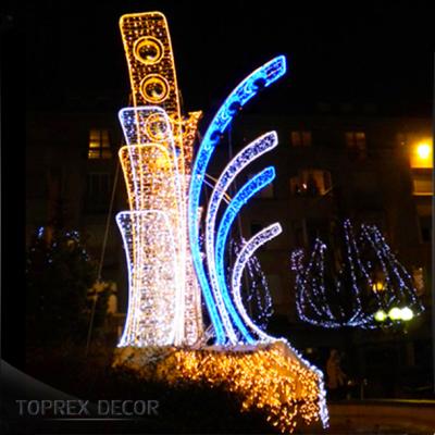 China Firmly Brightly Waterproof Toprex UV Protect 3d Pattern Lighting Street Decor Porcelain Christmas Decorations Outdoor Light for sale